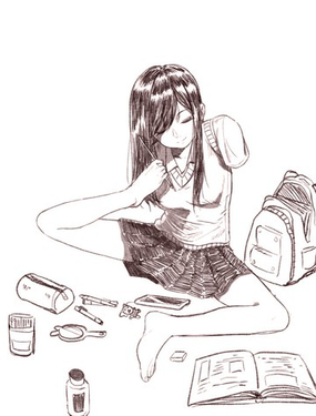 和残疾女孩交往的漫画